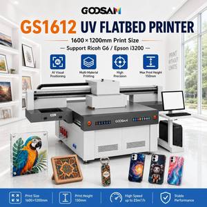 1612 UV Flatbed Printer 160x120cm Dual Head White Ink I3200 Acrylic Glass Metal Wood Leather PVC Digital <b>Printing</b> <b>Machine</b> - Product Image 1