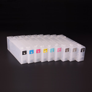OCBESTJET Gros <span class=keywords><strong>Rabais</strong></span> 160 ML/PC T8501-T8509 Vide <span class=keywords><strong>Cartouche</strong></span> <span class=keywords><strong>D</strong></span>'<span class=keywords><strong>encre</strong></span> Rechargeable Avec Puce Pour EPSON SURECOLOR P800 Imprimante - Product Image 1