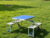Ensemble de table de camping pliable multifonctionnelle de haute qualité pour l'extérieur, chaise pliante en métal pour mariage, fête, pique-nique, utilisation en extérieur