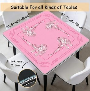 Tapis <span class=keywords><strong>de</strong></span> jeu <span class=keywords><strong>de</strong></span> Mahjong américain antidérapant et insonorisant en caoutchouc écologique durable, housse <span class=keywords><strong>de</strong></span> <span class=keywords><strong>table</strong></span> <span class=keywords><strong>de</strong></span> Mahjong portable pour le voyage - Product Image 3