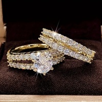 GOODTIME GT-I16 Shopify Nouvelle bague de fiançailles en perles creuses à double couche et diamants naturels pour femme, style européen et américain, pour mariage