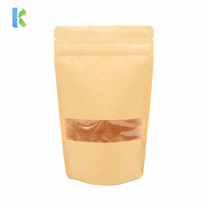 ถุงกระดาษคราฟท์มีซิปล็อกถุงบรรจุภัณฑ์คราฟท์มีหน้าต่างใสในสต็อก - Product Image 2