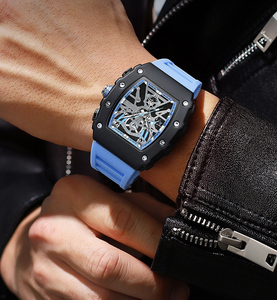 นาฬิกาผู้ชายสายซิลิโคนมั<span class=keywords><strong>ล</strong></span>ติฟังก์ชั่นแบรนด์หรูนาฬิกามิ<span class=keywords><strong>ล</strong></span>ส์ tonneau นาฬิกาสไตล์ลำลองสไตล์สปอร์ตโครโนกราฟ - Product Image 5