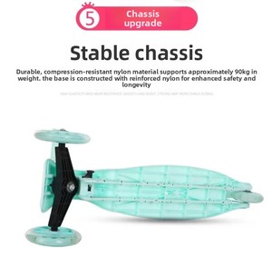 Patinete para Niños Plegable con <span class=keywords><strong>3</strong></span> <span class=keywords><strong>Ruedas</strong></span> de PU, Moderno, de Plástico, Inteligente, Electrónico, para Exteriores, Regalo de Navidad - Product Image 6