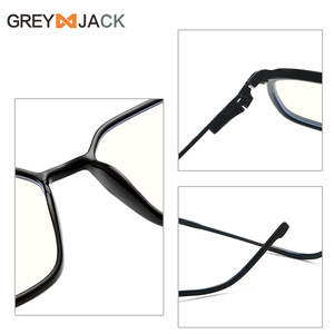 Montures de lunettes optiques carrées Greyjack Tr90 anti-lumière bleue pour femmes, pont moyen 72014 - Product Image 4
