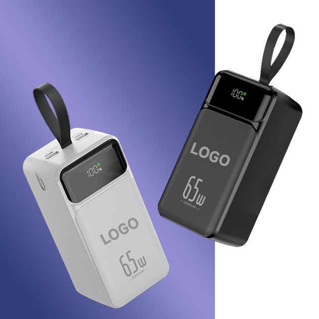 50000mAh High Capacity Powerbank With Digital Display Portable Battery Charger PD 65W Fast Charging Laptop Power Bank
