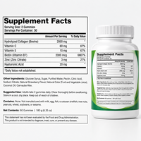 Gummies Multi-Collagène avec Biotine Anti-Âge Soutien Complet Multi-Types pour Adultes Non-OGM Forme Personnalisée OEM Halal