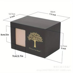 Pet <b>Memorial</b> <b>Box</b> Rectangle Solid Wood Photo Frame Durable Pet Urn for Dog Funeral - Product Image 4
