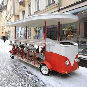 Vélo-bar personnalisé à pédales pour la dégustation de vin et de bière, idéal pour les excursions et événements mobiles - Product Image 6