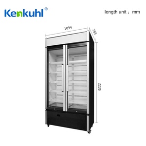 Kenkuhl thẳng đứng đồ uống mát đồ uống hiển thị tủ lạnh cấp bằng sáng chế Cassette Hệ thống làm mát - Product Image 5