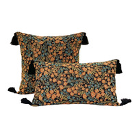 Innermor rétro fleur coton lin teint en fil Jacquard oreiller élégant atmosphère Accent pour la maison ou l'hôpital salon coussin