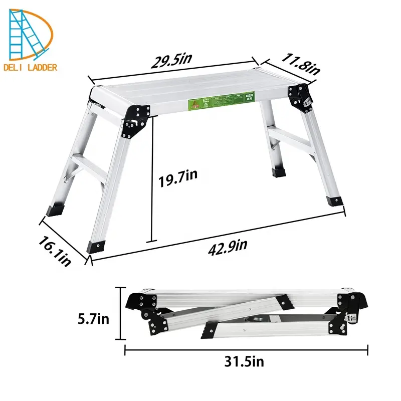 SILBER ALUMINIUM FALT SCHRITT LEITER FÜR BBQ-UND OUTDOOR-AKTIVITÄTEN LADDER PREIS IST WETTBEWERB