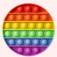 Planche sensorielle arc-en-ciel en silicone pour mini-jouet anti-stress, amusante et apaisante, pour les enfants de 2 à 4 ans