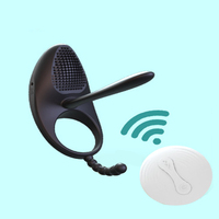 Masajeador de próstata con Control remoto inalámbrico para hombre, vibrador, anillo para pene, consolador, juguetes para parejas
