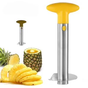 Mingxiang Hướng dẫn sử dụng thép không gỉ trái cây và rau công cụ dứa corer Cutter Slicer Peeler