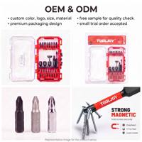 Kit complet de 41 embouts de tournevis à chocs jaunes en acier S2 avec zone de torsion, tige hexagonale 1/4, embouts Phillips et Torx, accessoires pour outils électriques