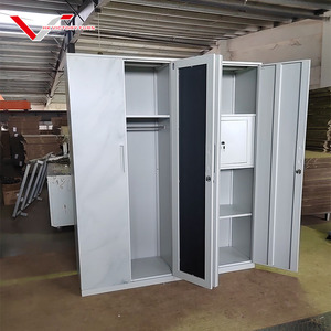 Armoire métallique 4 portes à bascule en acier pour <span class=keywords><strong>chambre</strong></span> à coucher, prix usine - Product Image 4