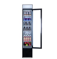 Réfrigérateur commercial vertical à porte vitrée de 220 L, à faible consommation d'énergie, pour boissons, idéal pour les magasins de proximité et la vente au détail