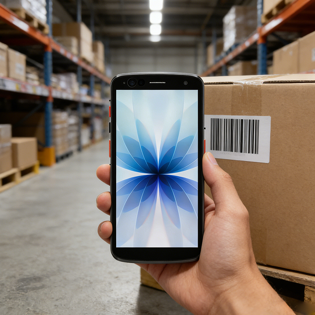 Android Barcode Scanner 6 Inch 4G Android 15 Octa-core Handheld Industrial PDA 2D Barcode QR Code Scanner Warehouse Stock Model