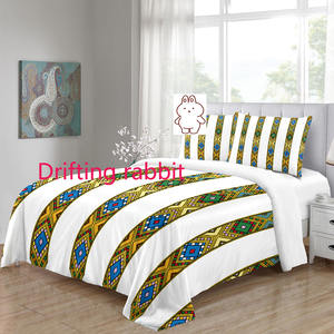 Saba <span class=keywords><strong>Telet</strong></span> traditionnel éthiopien conception personnalisée impression 3D ensemble de literie/housse de couette avec taie d'oreiller - Product Image 3