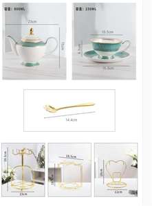 Minion-Juego <span class=keywords><strong>de</strong></span> tazas <span class=keywords><strong>de</strong></span> café y té <span class=keywords><strong>de</strong></span> china, diseño <span class=keywords><strong>de</strong></span> calcomanía elegante, restaurante, hecho a mano, con soporte <span class=keywords><strong>de</strong></span> hierro - Product Image 2