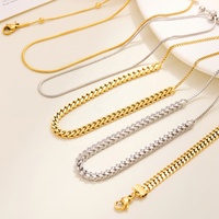 Bracelets chaîne minimalistes en acier inoxydable 316L 304 plaqué or PVD 14K 18K, étanches, personnalisables en gros pour hommes et femmes