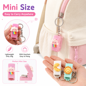 Venta al por mayor personalizado Mini dibujos animados 10 # <span class=keywords><strong>grapadora</strong></span> papelería oficina escuela lindas grapadoras para niñas - Product Image 3