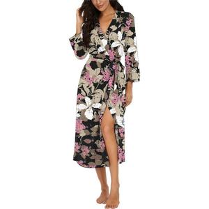 Vintage Luxury Extra <strong>Thick</strong> Breathable <strong>Dressing</strong> <strong>Gowns</strong> Spring Ethnic Thermal Anti-static Unisex Women's Kimono Robe Long Sleeve - Product Image 6