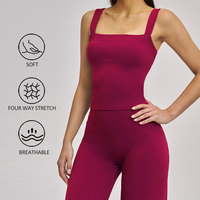 Ensemble de vêtements de sport pour femmes de haute qualité, 2 pièces, pantalon de yoga évasé, pantalon à taille haute et à jambes larges, ensemble de sport pour la course à pied, la gym et la remise en forme