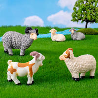 Miniatur-Merino-Schaf-Figuren Realistische Bauernhof-Tierfiguren Plastik-Schaf-Spielzeuge für Geburtstag Weihnachten Geschenk