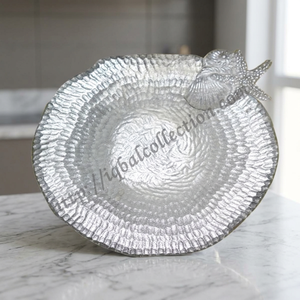 Plat rond décoratif en aluminium pour centre de table, motif poisson, taille et motif personnalisables - Product Image 3