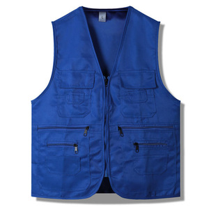 Chaleco de Trabajo Azul Rey con Múltiples Bolsillos, Fibra de Poliéster, Ligero, para Deportes al Aire Libre y Trabajo, Talla L - Product Image 1