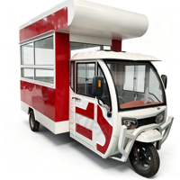 Remorque à charge lourde, remorque alimentaire mobile, remorque à barre de remorquage, panneaux latéraux rabattables, espace supplémentaire pour comptoir de présentation