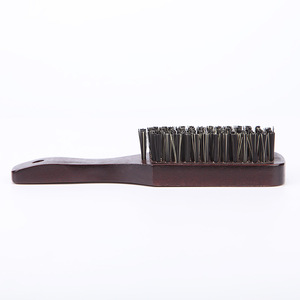 Brosse en bois massif à poils en nylon, petite forme carrée, pour l'entretien et le lissage de la barbe - Product Image 3
