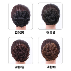 Peluca estilo Cheongsam con moño, color de cabello natural, para cualquier forma de rostro, alambre resistente a altas temperaturas, tratamiento manual JDH01 - Product Image 5