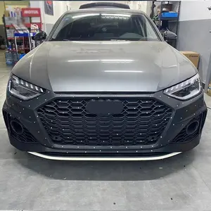 Pare-chocs avant de voiture avec grille, matériau ABS, PP de haute qualité, pour Audi A4 B9 S4, modèle quattro, 2017 — 2019, RS4