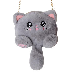 Bolsos de Felpa con Diseño de Gatito para Niñas, Mochila Moderna y Linda, Bolsos de Mensajero MINI con Forma de Gato de Lujo al por Mayor para Mujer - Product Image 6