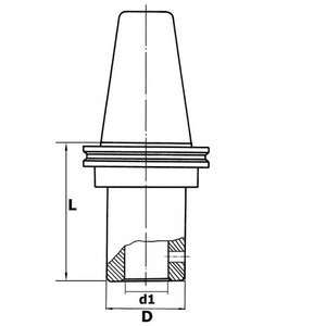 FERVI - 4/06A50 Portaherramientas de vástago Weldon DIN 69871/A - EAN 8012667193034 HERRAMIENTAS ELÉCTRICAS ACCESORIOS PARA TALADROS - Product Image 2