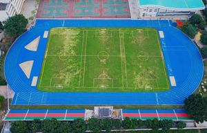 Carpeta de poliuretano duradera certificada por INOLP IAAF, suelo deportivo, pista de correr híbrida sintética, materiales atléticos para estadios - Product Image 3