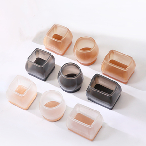 Protège-sol <span class=keywords><strong>de</strong></span> <span class=keywords><strong>chaise</strong></span> en feutre, 1 paire, tampons <span class=keywords><strong>de</strong></span> meubles carrés, couverture <span class=keywords><strong>de</strong></span> <span class=keywords><strong>protection</strong></span> en <span class=keywords><strong>silicone</strong></span> - Product Image 2