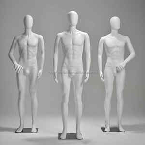 Mannequin masculin réaliste en plastique blanc de plein corps de Chrome hommes sucettes modèle de vêtements masculins de Mannequin musclé - Product Image 3