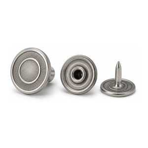 Boutons de jeans personnalisés avec logo, design gravé, en alliage de zinc et laiton, style embossé, attaches écologiques pour jeans, jupes et shorts - Product Image 1