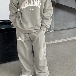 Корейская версия нового осенне-зимнего моющегося костюма с длинным рукавом Толстовка с капюшоном детские брюки спортивная одежда - Product Image 4