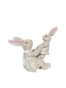 Kible coniglio ornamento in resina che bacia coniglio decorazione di pasqua dolce decorazione regalo artigianale decorazione per la casa - Product Image 3