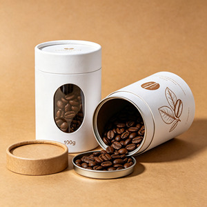 Custom Kraft Paper Tubes With Metal Lid for Tea <b>Coffee</b> Package - Product Image 4