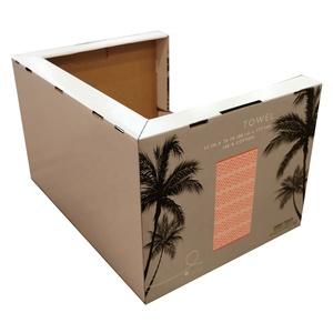 Boîte en carton ondulé PDQ pour supermarché, grande boîte empilable en carton PDQ pour serviettes en coton de resort - Product Image 2