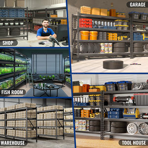 4-stöckiges Hochqualitatives Schwerlast-Stahlregal ohne Schrauben Metallregale zur Lagerung für Industrie Lager Garage - Product Image 3
