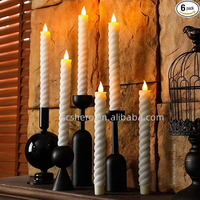 Bougies Pilier LED Blanches Sans Flamme en Plastique avec Télécommande, Fonctionnant sur Piles, pour Mariage, Anniversaire, Fête à Domicile, Dîner, Cheminée