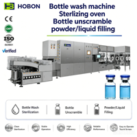 Machine automatique Hebo de remplissage et de bouchage de flacons |   Ligne de bouchage rotative pour flacons en verre pour sérum |   Norme GMP SUS316L