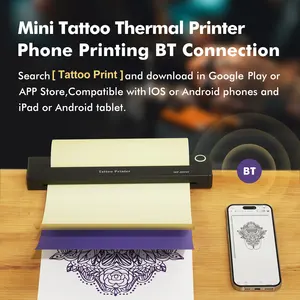 Factory OEM Portable Tattoo Printer Tattoo Transfer Thermal Copier Machine Compatible With Ios/android Portable A4 Printer Mini